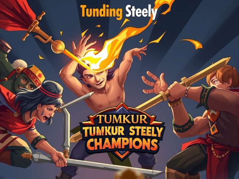 Tumkur Steely Champions game banner showing intense steel bending battle